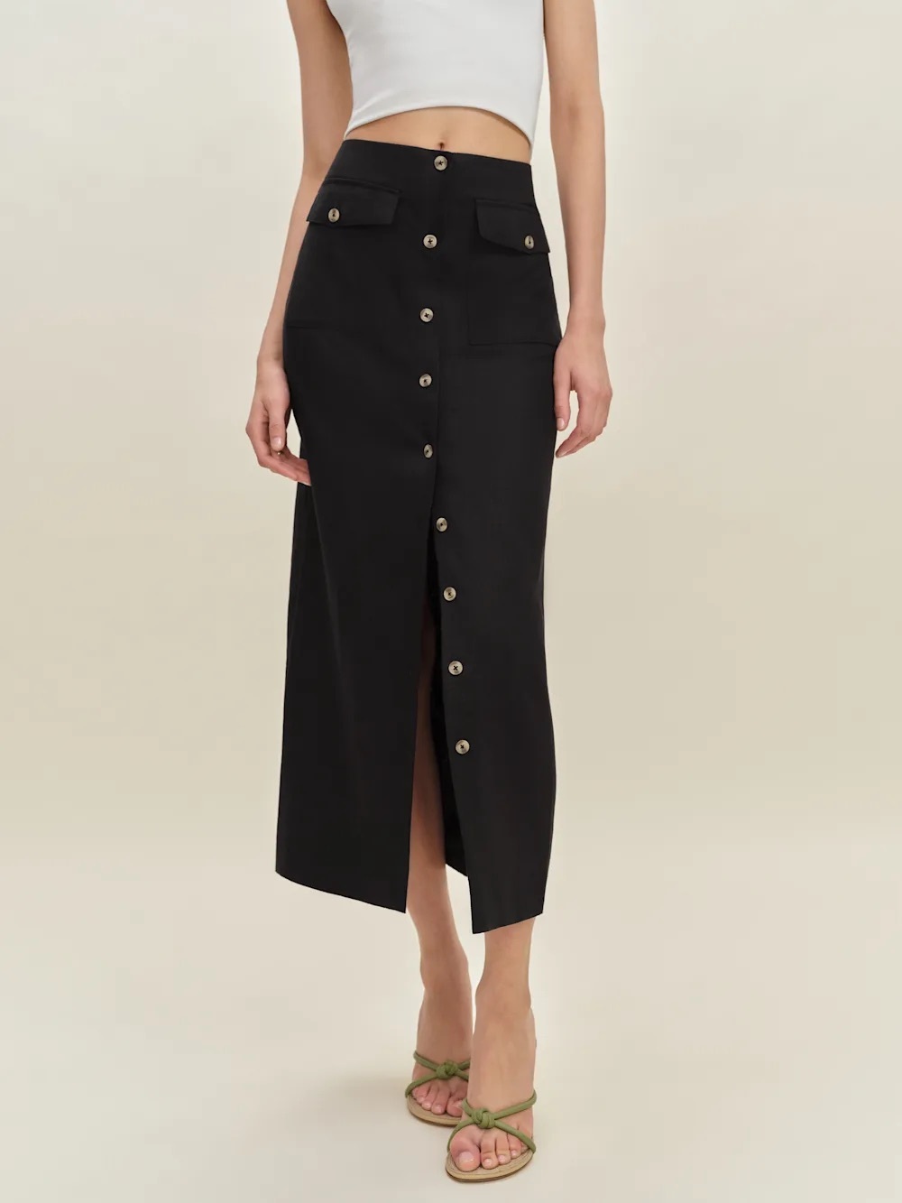 REFORMATION BRIT LINEN SKIRT